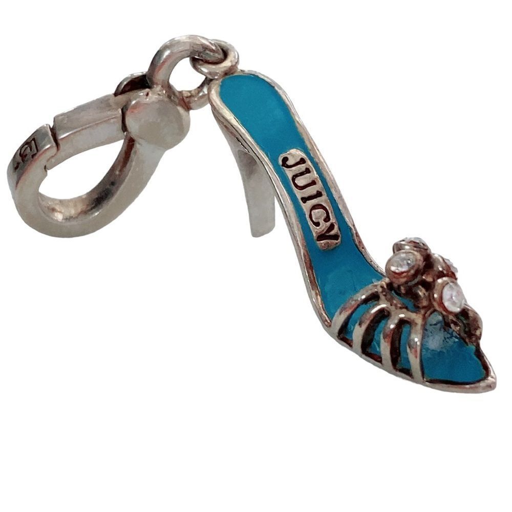 Juicy Couture Silver Blue Enamel Rhinestone Charm